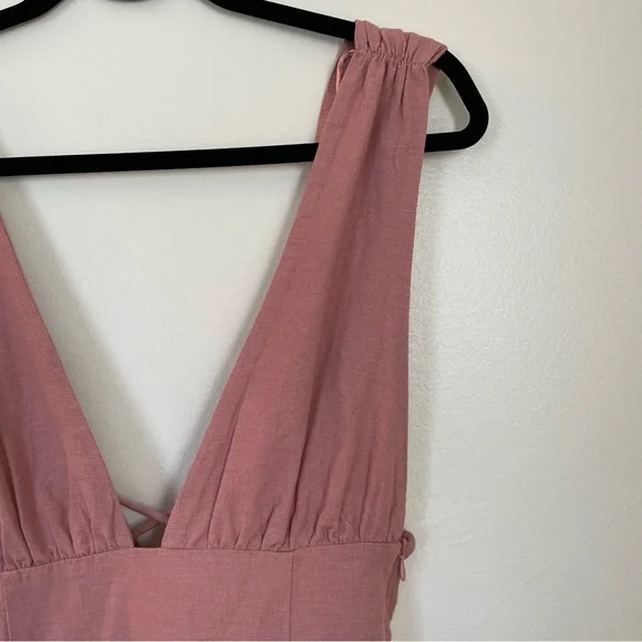 Zara | Linen Mauve Fit & Flare Dress | Size XS - Picture 4 of 13